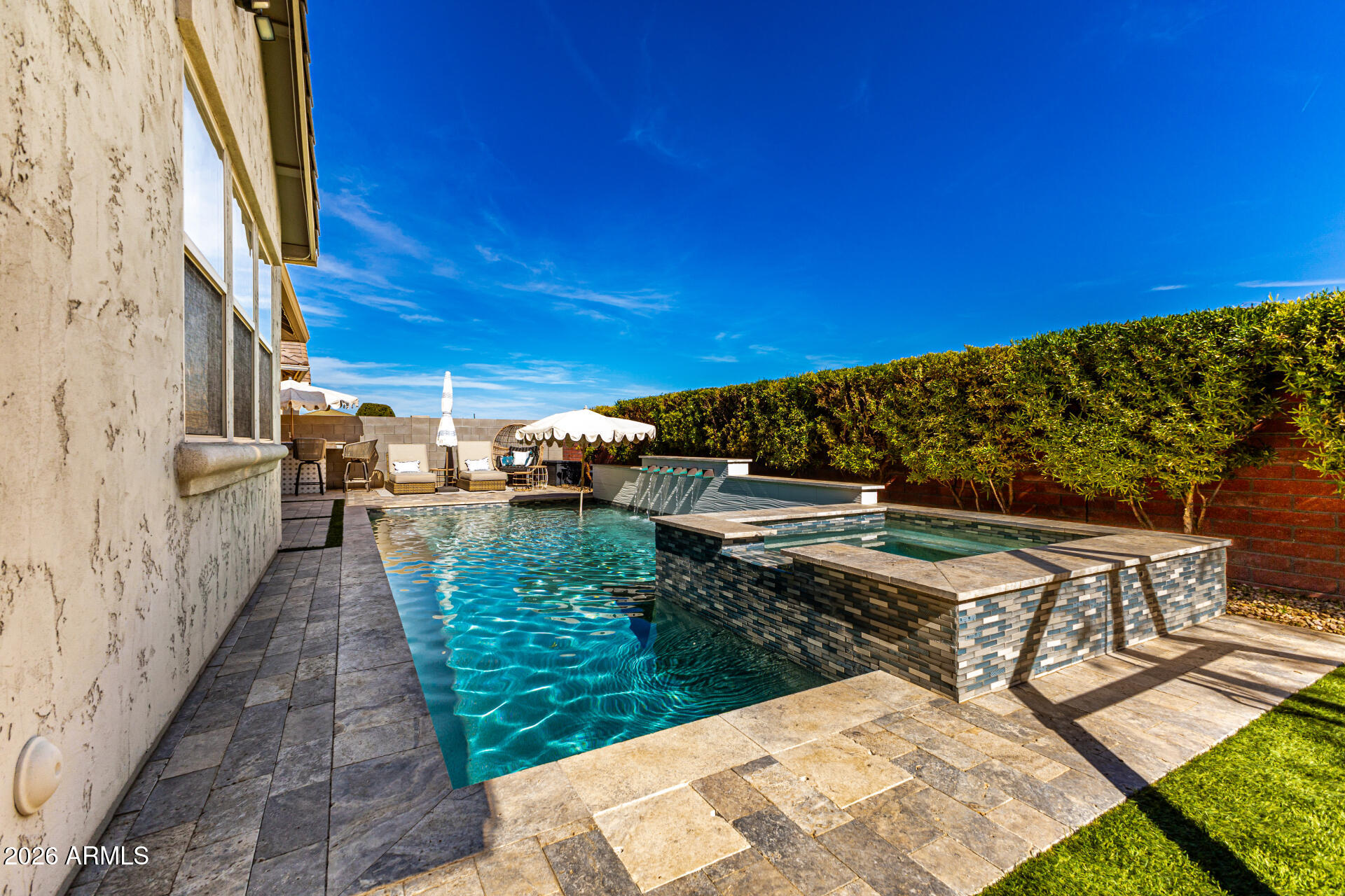 2941 South Jeffry Street Gilbert, AZ 85295 - Photo 34 of 47 a view of a backyard with sitting area