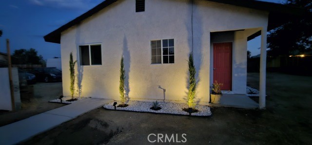 a front view of a house