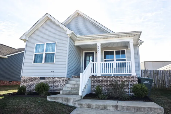 a front view of a house