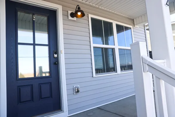 a view of front door of house