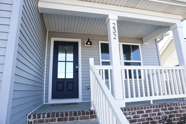 an entrance view of a house