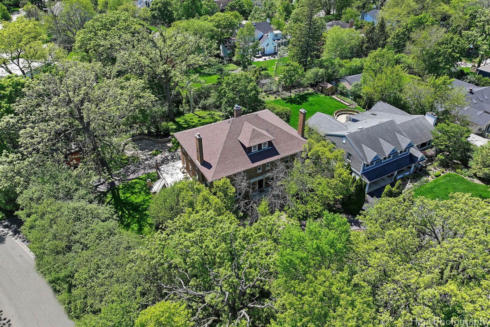 1403 Glenview Road Glenview, IL 60025 - Photo 62 of 62 an aerial view of a house with yard swimming pool and outdoor seating