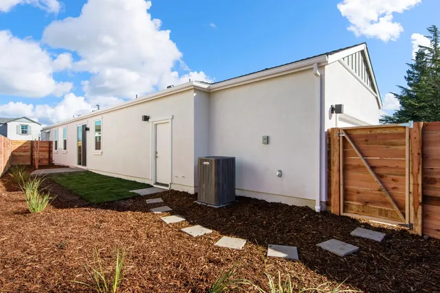 a backyard of a house