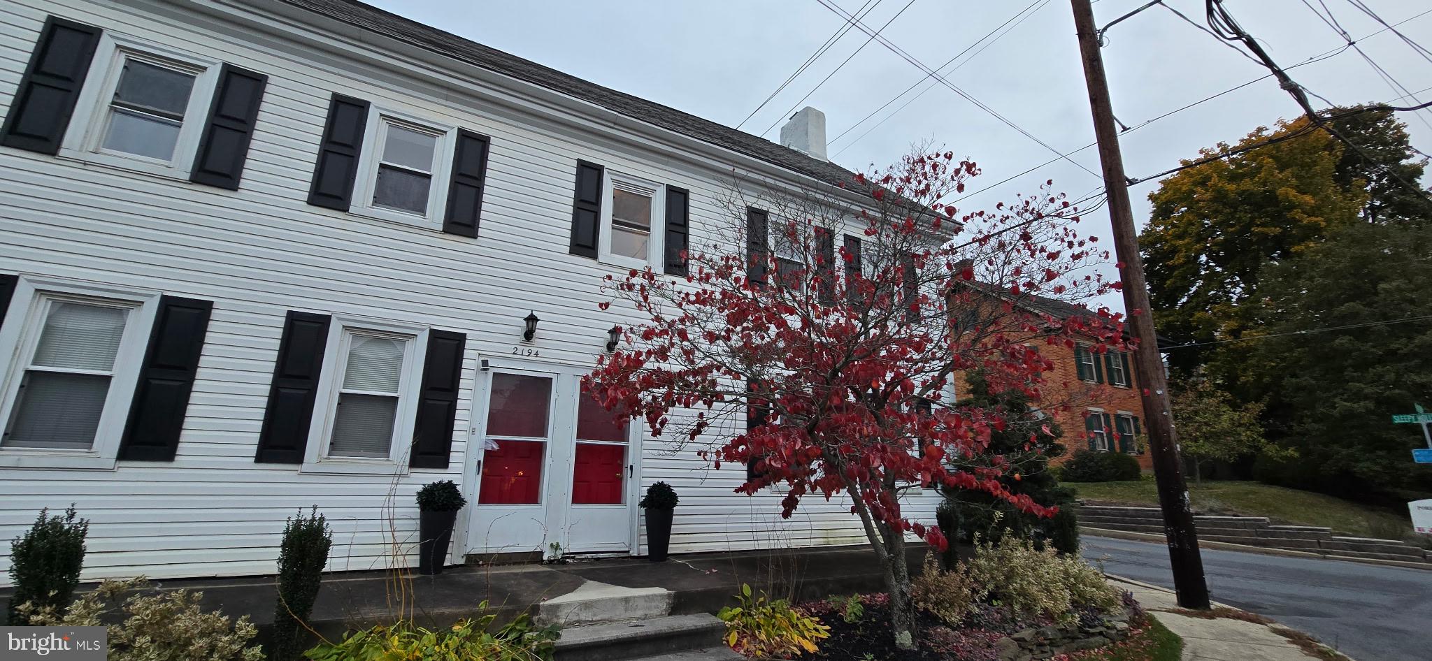 a front view of a house