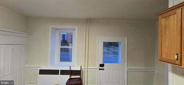 a view of front door of house