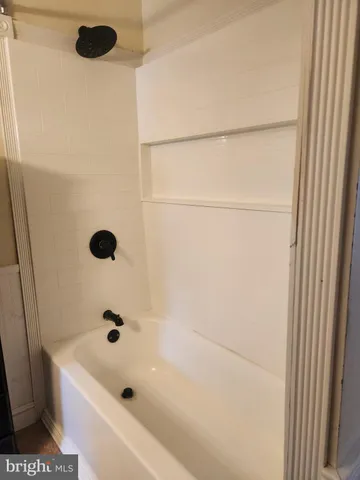 a bathroom with a tub