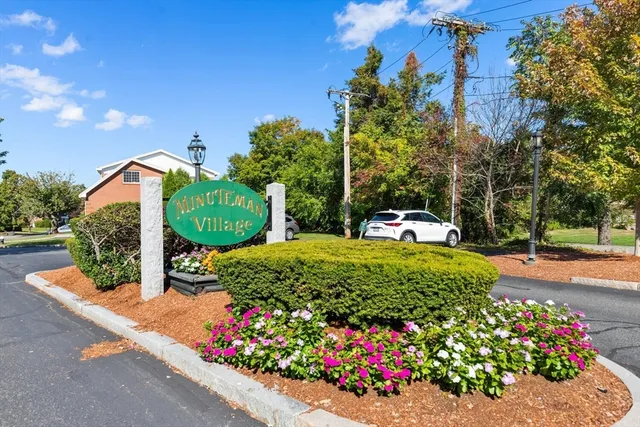 a front view of a house with a yard and fountain