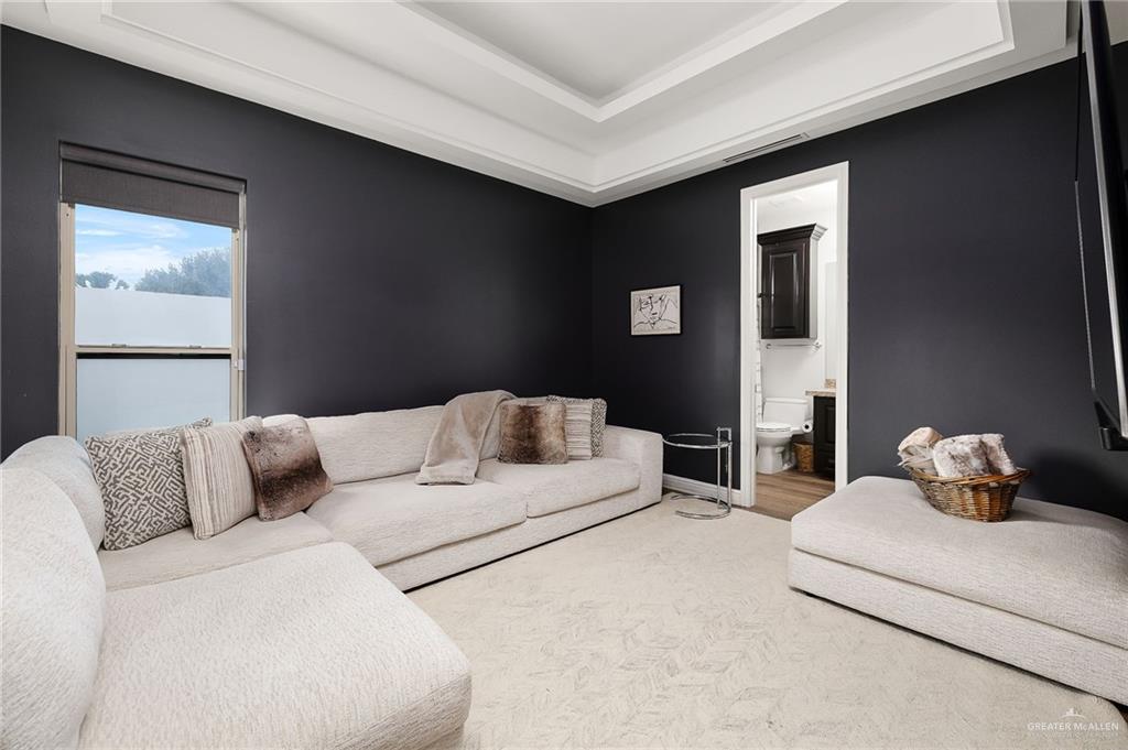 1803 Melissa Rae Drive Mission, TX 78572 - Photo 19 of 31 Living area with a raised ceiling and carpet flooring