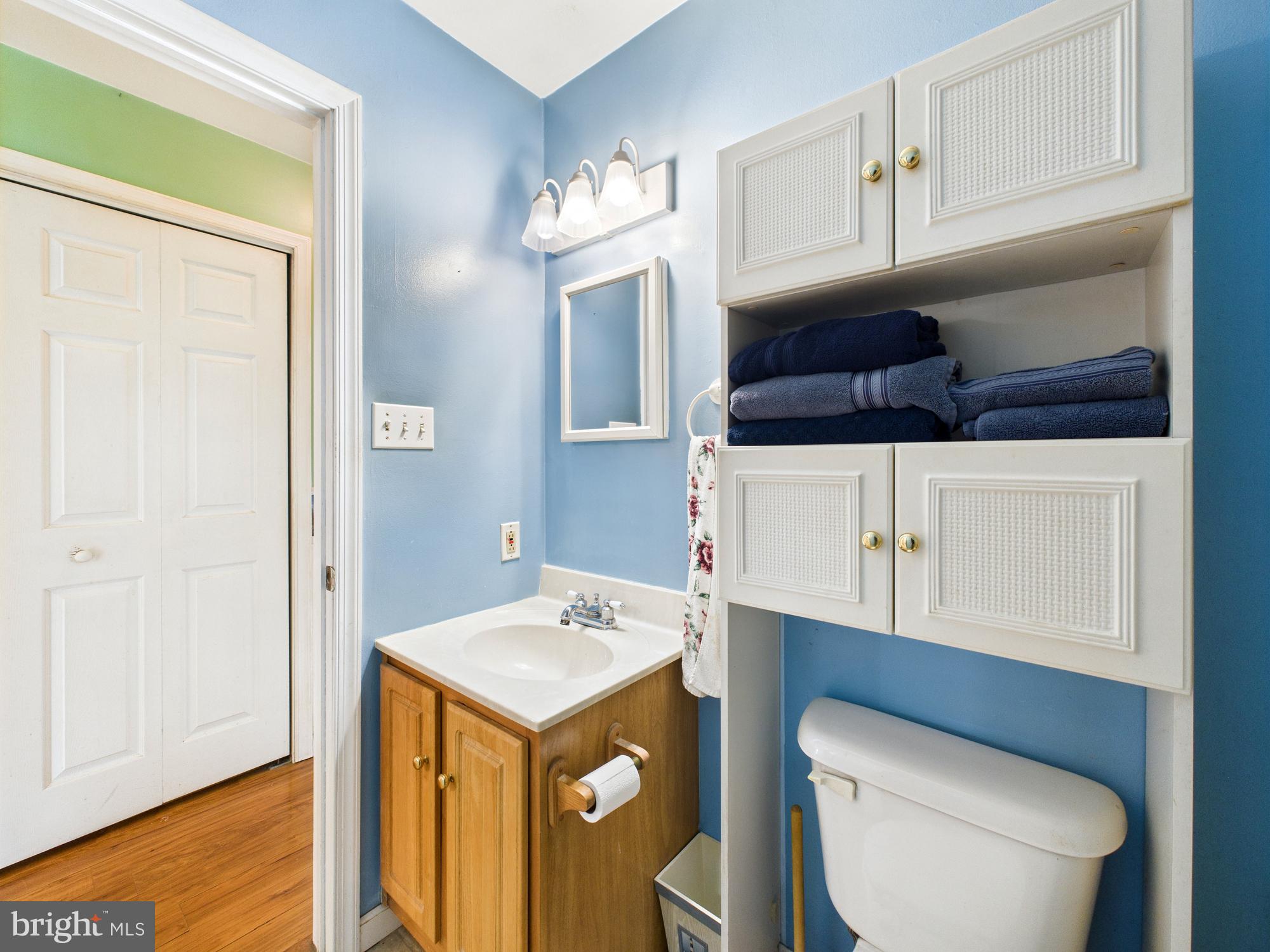 12502 Woodbridge Road Greenwood, DE 19950 - Photo 19 of 38 a bathroom with a sink a toilet and a mirror