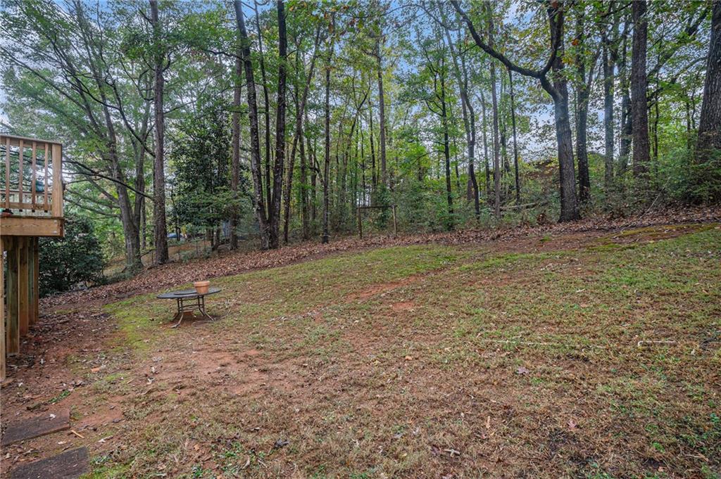 1883 Suwanee Terrace Northwest Suwanee, GA 30024 - Photo 21 of 25 a backyard of a house with lots of green space