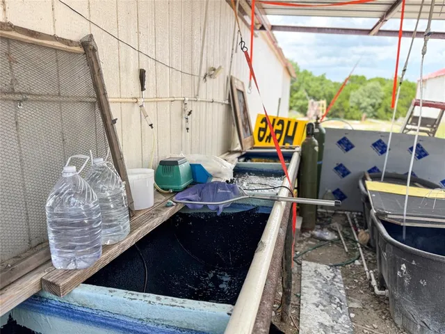 a view of water from a balcony