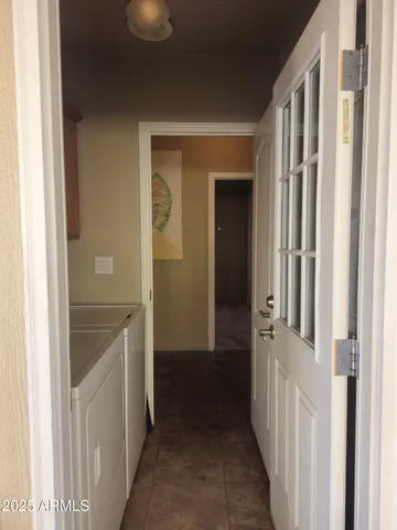 a view of a hallway with a hallway