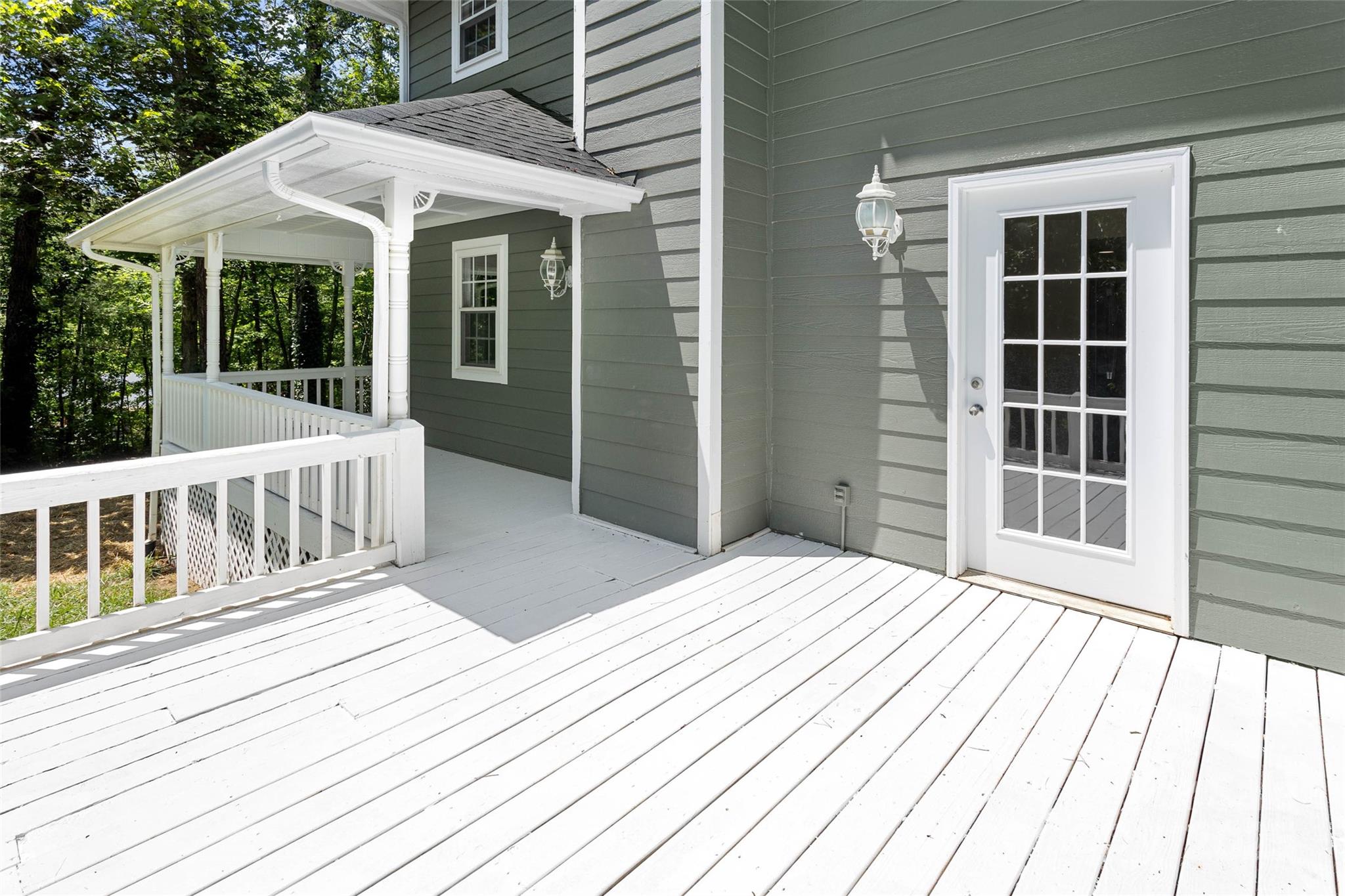 233 Youngs Cove Road Candler, NC 28715 - Photo 34 of 47 a view of backyard with deck and outdoor seating