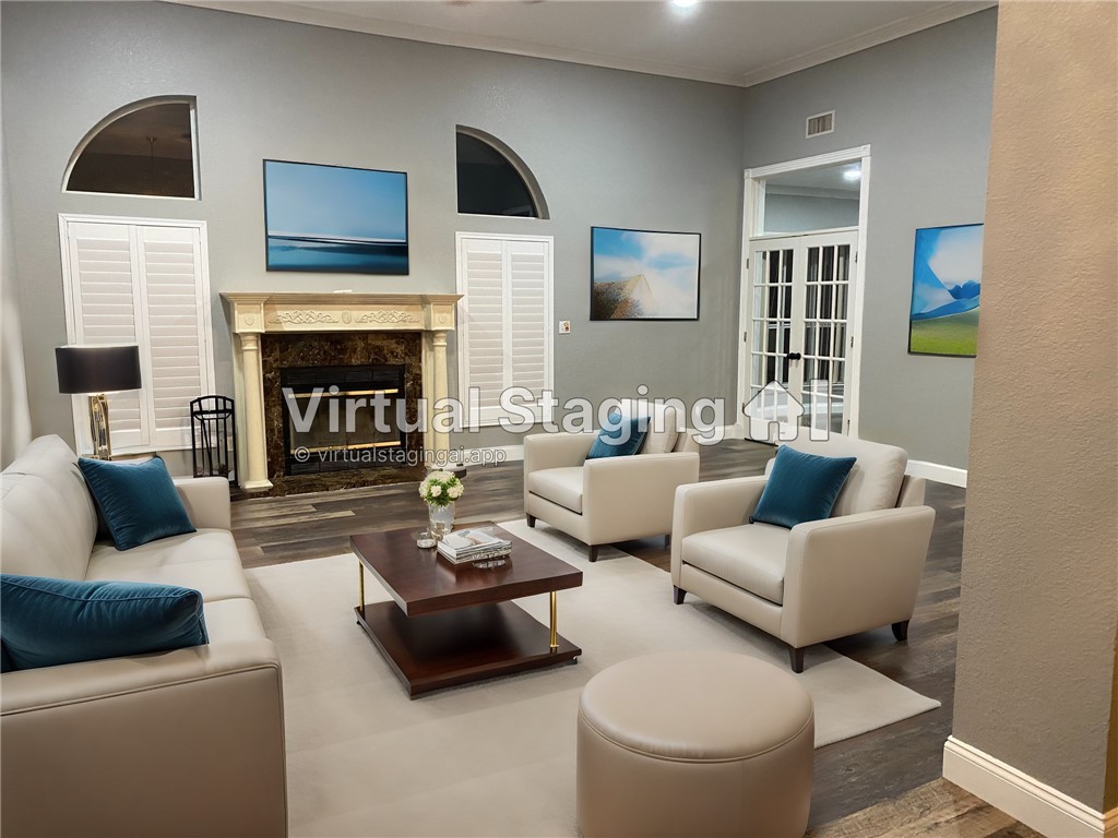 265 Wade Road Eddy, TX 76524 - Photo 9 of 71 a living room with furniture and a fireplace