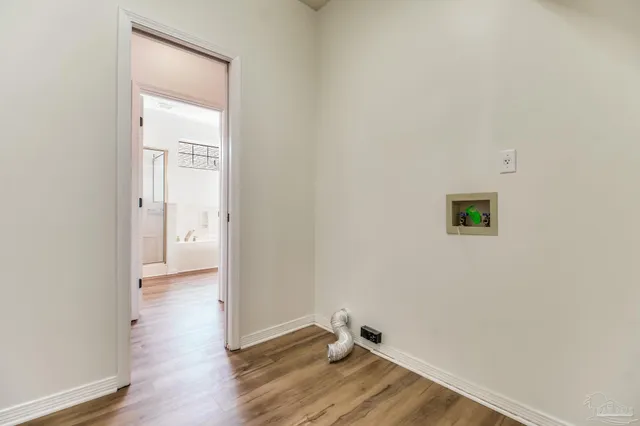 a view of backyard with green space