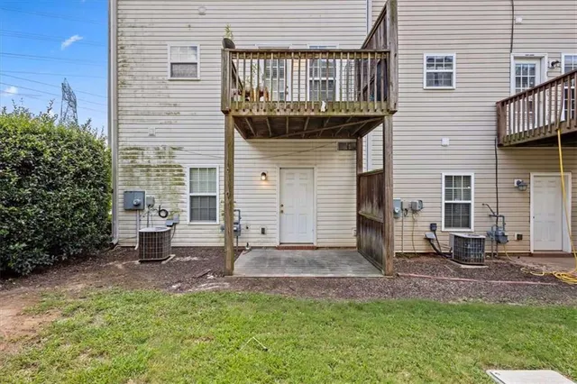 a view of a house with a patio