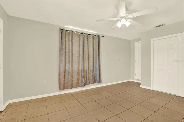 a view of a livingroom with a window