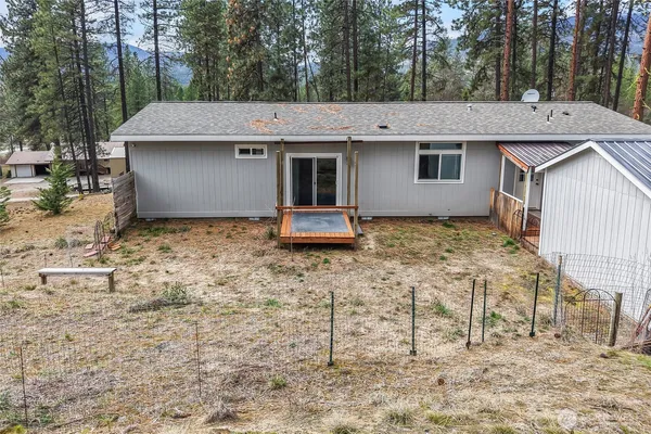 a view of a house with a patio