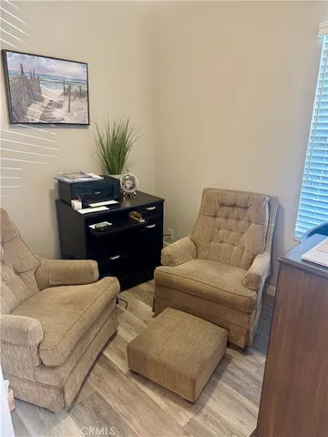 a living room with furniture and a couch