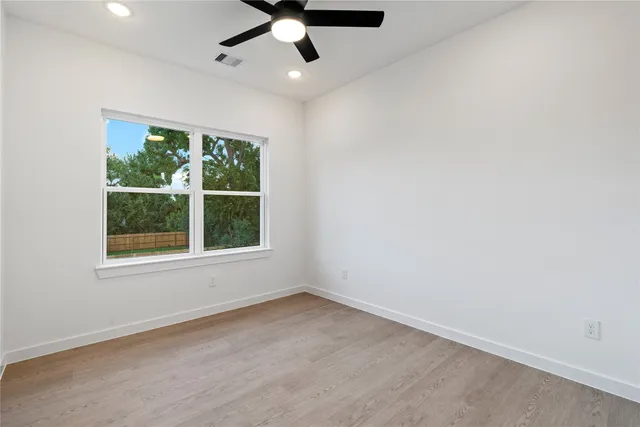 an empty room with a window