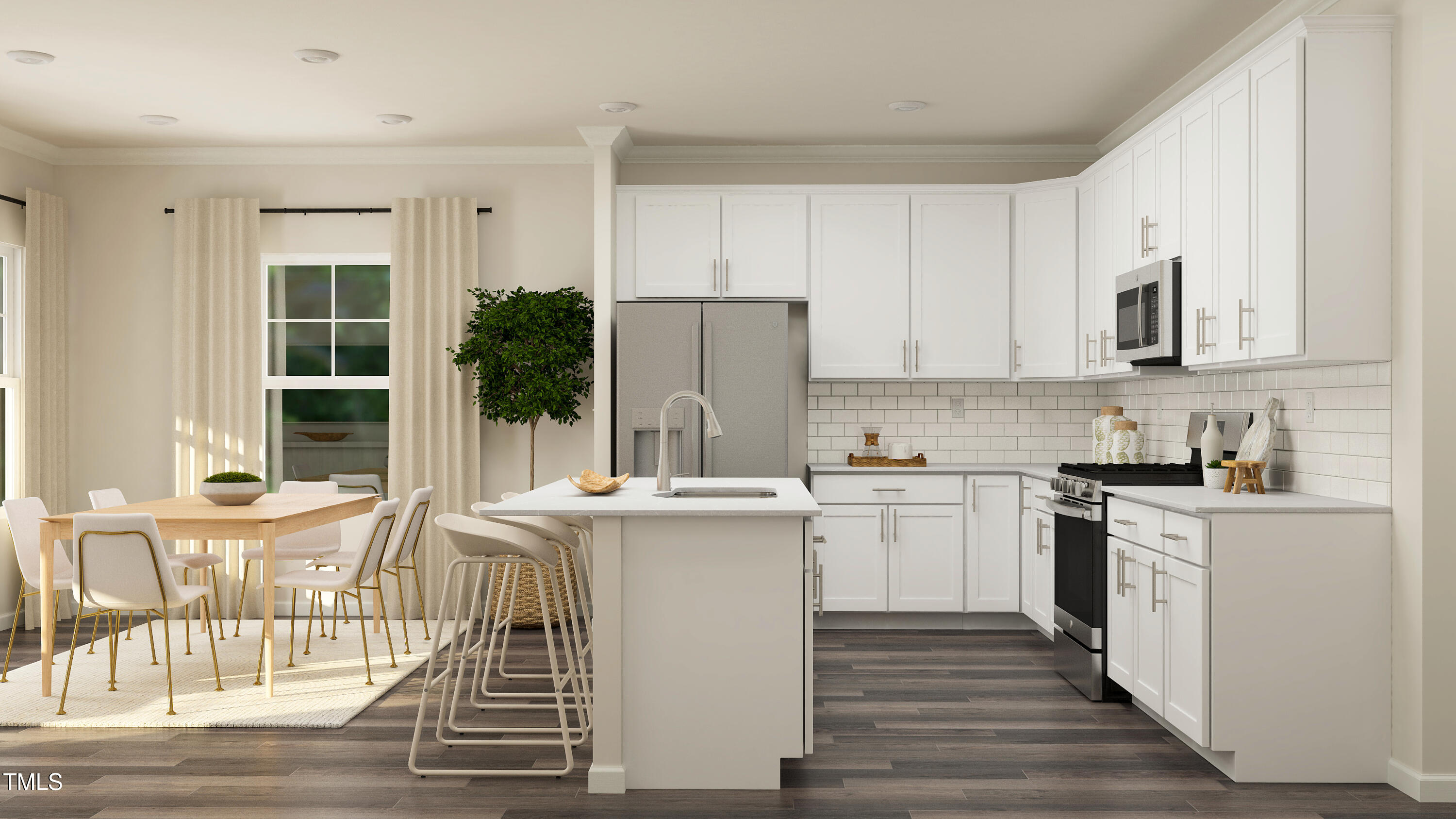 116 Tarnet Trail Angier, NC 27526 - Photo 8 of 21 a kitchen with stainless steel appliances granite countertop a stove a sink and a refrigerator
