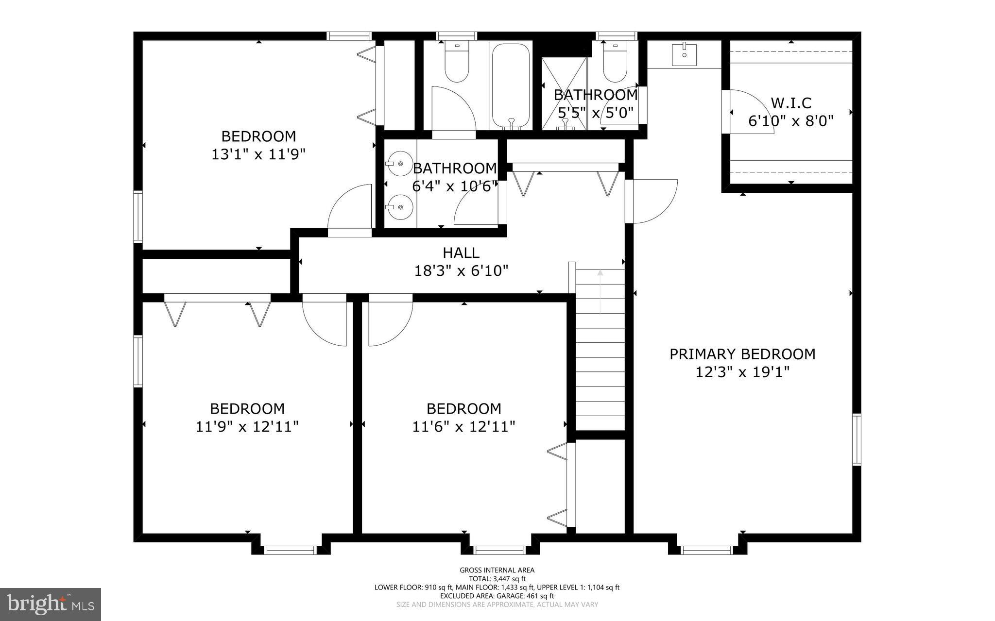9449 Dunloggin Road Ellicott City, MD 21042 - Photo 34 of 35 Upper Level Floor Plan