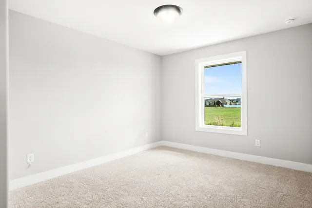 an empty room with a window