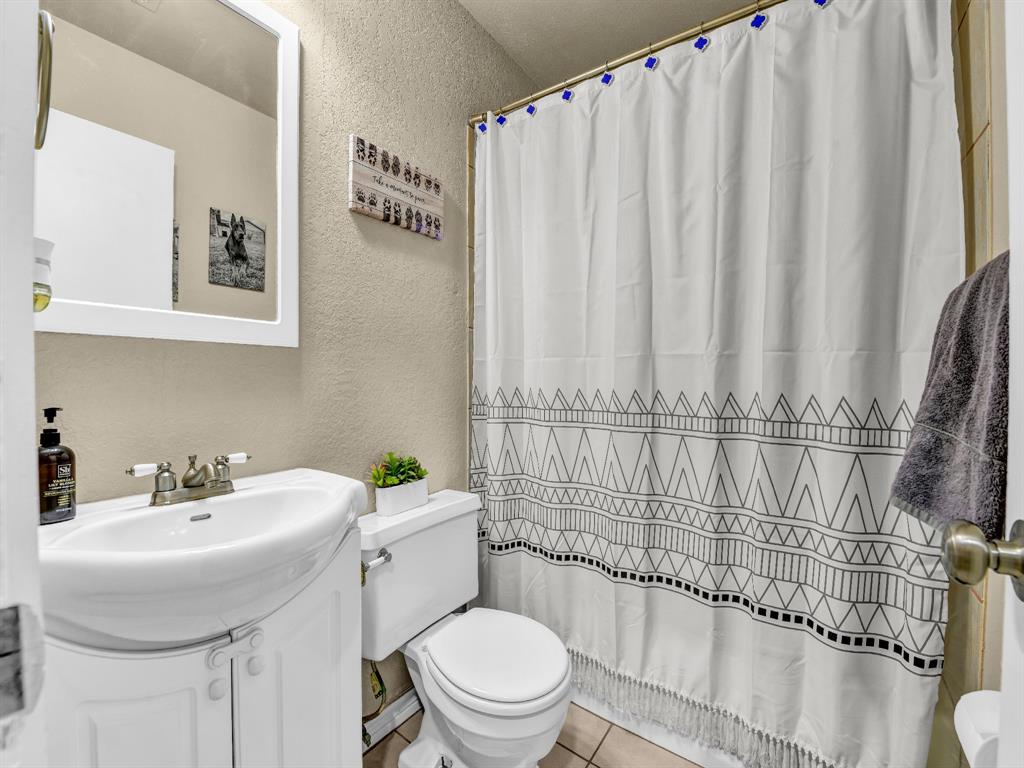 325 Huggins Drive Springtown, TX 76082 - Photo 17 of 28 a bathroom with a sink a toilet and a mirror