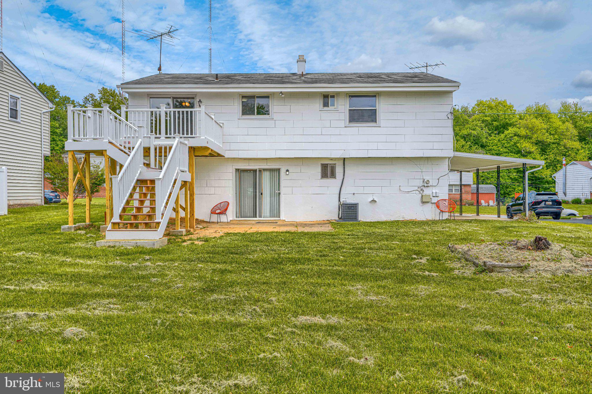 Charming two-story home with deck.