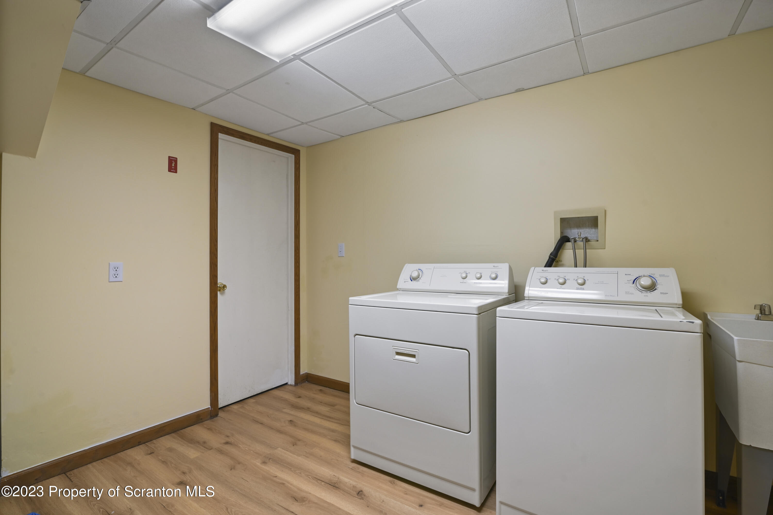 210 Point Rd Lake Factoryville, PA 18419 - Photo 54 of 94 a utility room with dryer and washer
