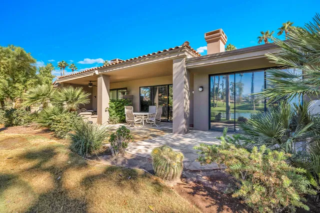a view of a park with a houses