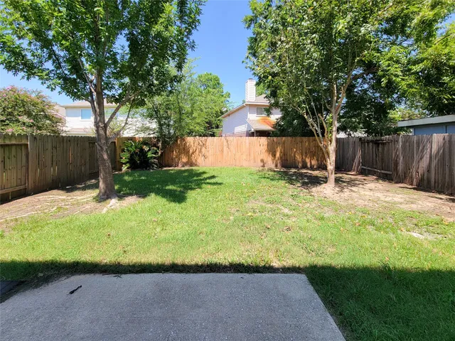 a view of backyard with tree