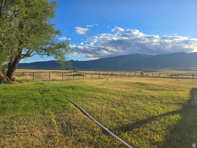34200 Coulam Road Swan Lake, ID 83281 - Photo 24 of 24 Expansive grassy area featuring a mature tree, perimeter fencing, and distant mountain scenery under a partly cloudy sky