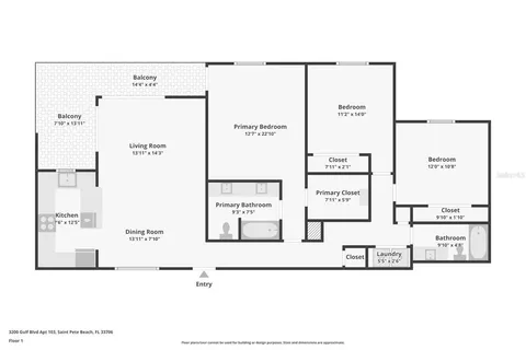 $1,225,000 | 3200 Gulf Boulevard, Unit 205, St. Pete Beach, FL 33706