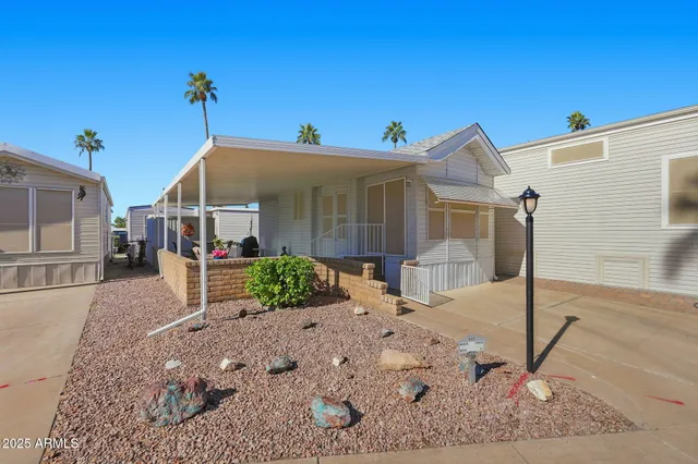 a view of a house with a patio