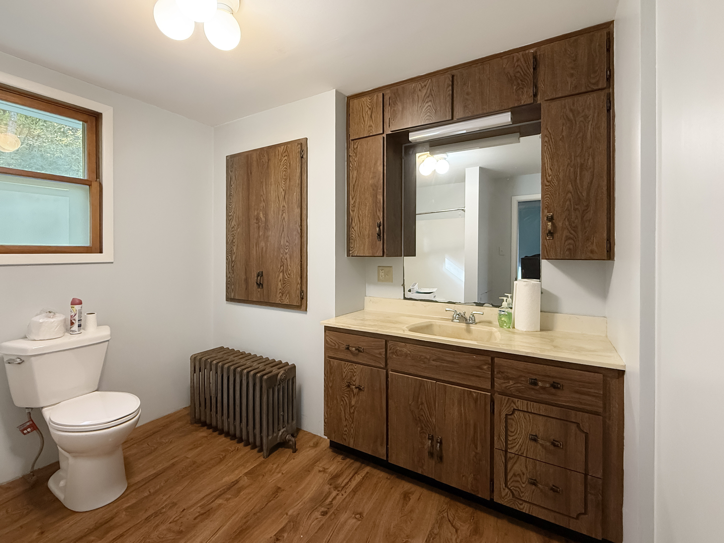 372 North 2629th Road Oglesby, IL 61348 - Photo 21 of 22 a bathroom with a toilet sink and mirror