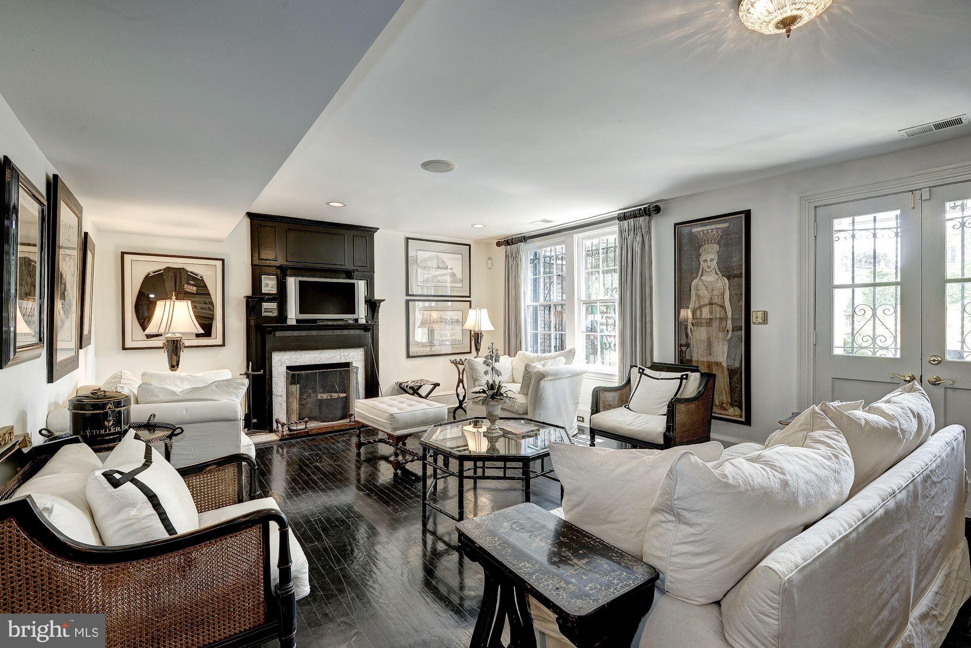 3306 O Street Northwest Washington, DC 20007 - Photo 25 of 40 Lower Level Family Room with doors to backyard