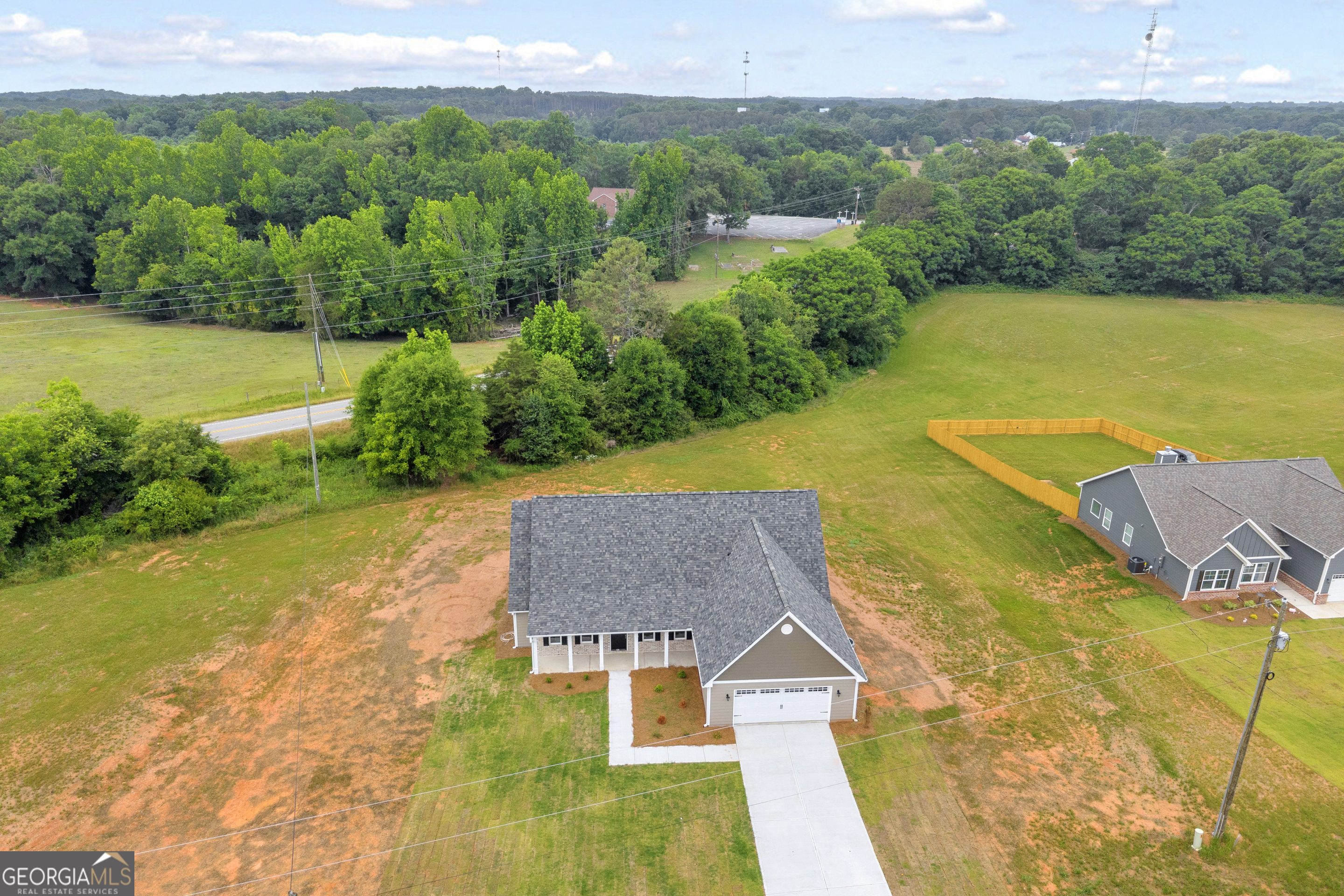 110 Sewell Road Lavonia, GA 30553 - Photo 71 of 73 an aerial view of residential houses with outdoor space and swimming pool