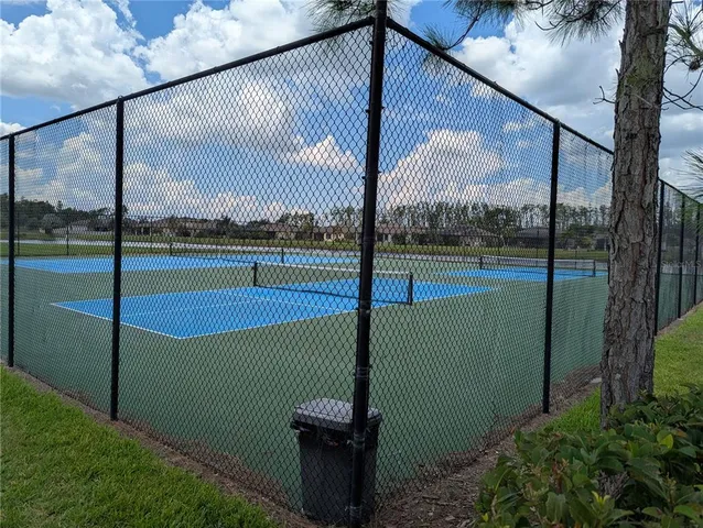 a view of a building from a balcony