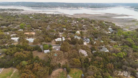 a view of lake and mountain