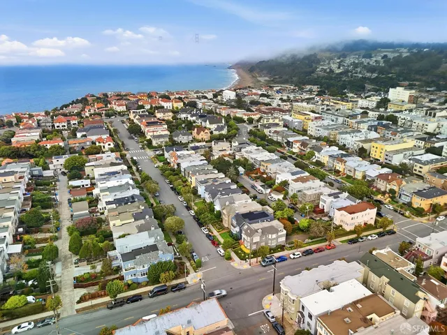 an aerial view of multiple house