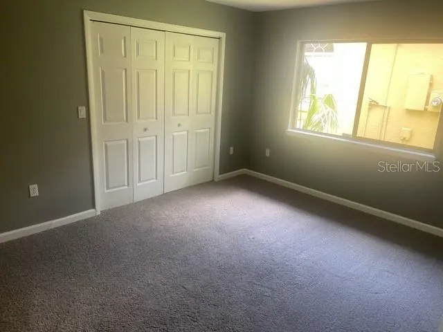 an empty room with a window