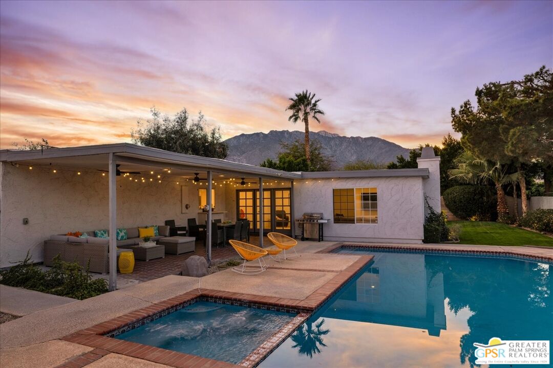 2210 East Powell Road Palm Springs, CA 92262 - Photo 48 of 71 a view of a patio with swimming pool