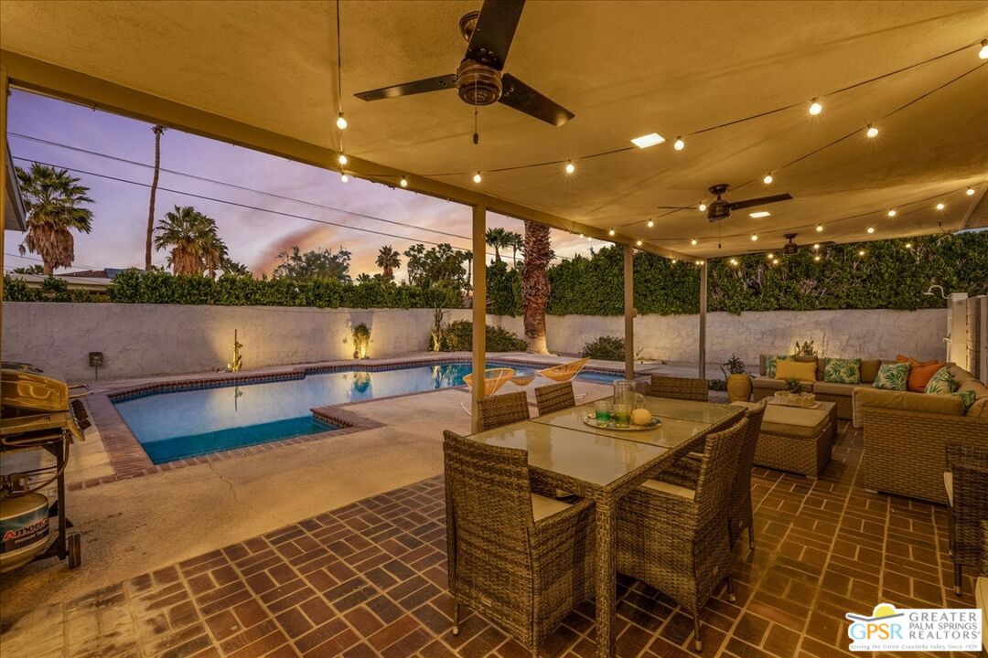 2210 East Powell Road Palm Springs, CA 92262 - Photo 55 of 71 a view of a terrace with furniture