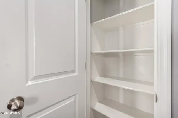 a close view of closet