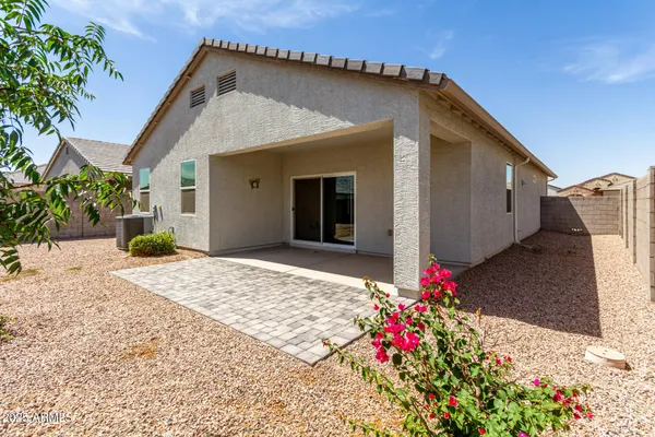 a view of a house with a patio