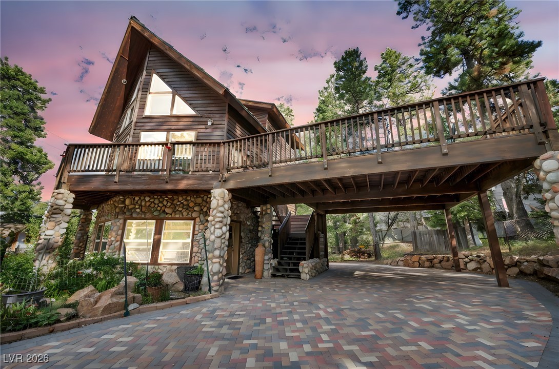 4137 Matterhorn Way Las Vegas, NV 89124 - Photo 2 of 75 View of patio featuring a deck and stairs