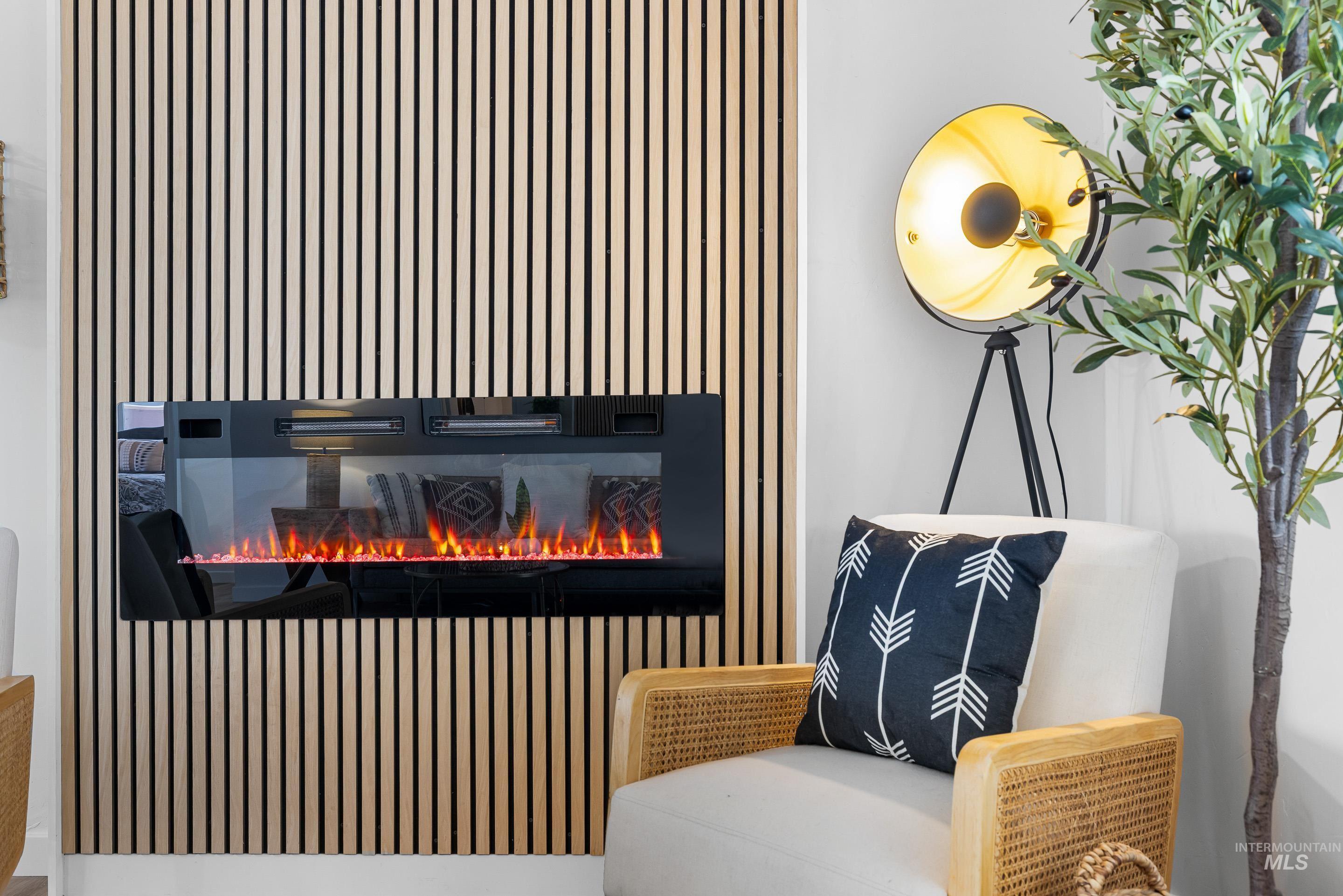 10014 Dewitt Lane Boise, ID 83704 - Photo 15 of 50 Detailed view of a warm lit fireplace