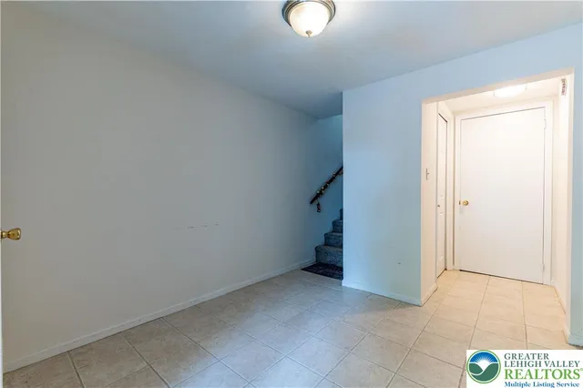 an empty room with closet