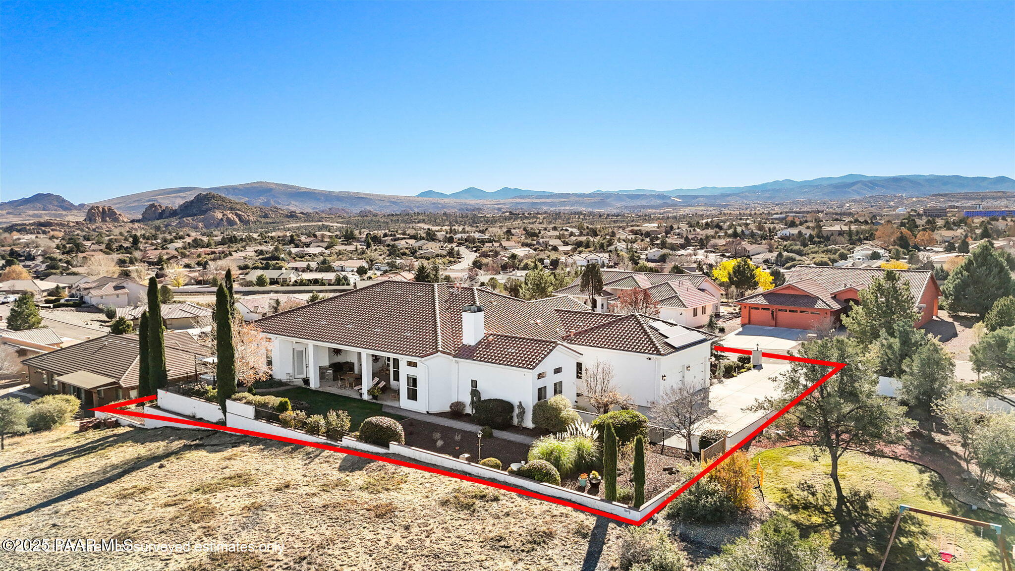950 Grapevine Lane Prescott, AZ 86305 - Photo 65 of 69 66-Aerial Back 1 Lot Lines